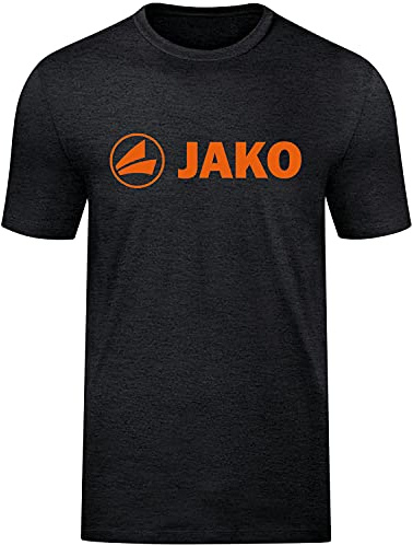 JAKO Unisex barn T-shirt promo T-shirt promo svart melerad/neonorange 128