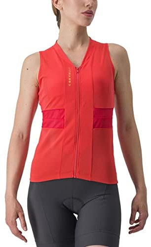 CASTELLI 4523043-081 Anima 4 Sleeveless Women's T-Shirt Hibiscus/Soft Orange L