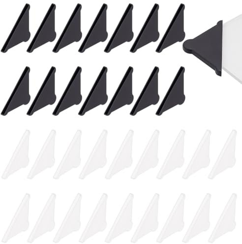 OLYCRAFT 40 Stück Kunststoff Eckenschutz 2.5x5cm Kantenschutz Kantenschutz Eckkissen Dreieck Kantensicherheitsstoßstangen Für Keramik Glas Metallbleche Steine Stahlschutz - Schwarz Und Weiß