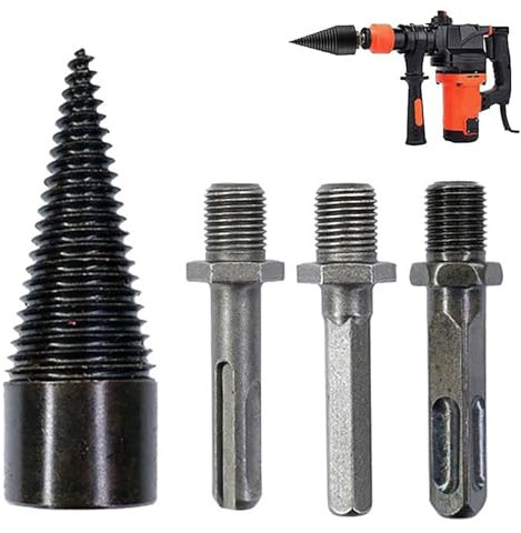 Festberg™ Holzspalter Bohrer 32/42mm - Spaltet Holz in Sekunden (32mm + 3 Bits)