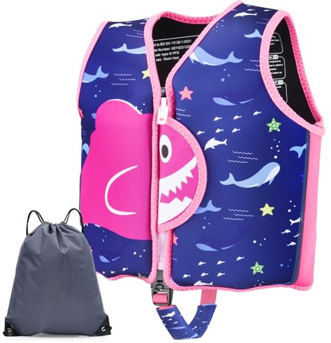 YIKANWEN Neopren Schwimmweste für Kinder und Babys, ideale Schwimmhilfe für Jungen und Mädchen im Alter von 1 bis 3 Jahren und 11-19 kg, (S)