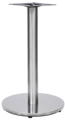 vidaXL Bistrotisch-Gestell Silbern Ø45x72 cm Edelstahl, Untergestell, Tischgestell, Bistrotisch Gestell Stahl, Tischbein, Tischfuß, Stahlbein