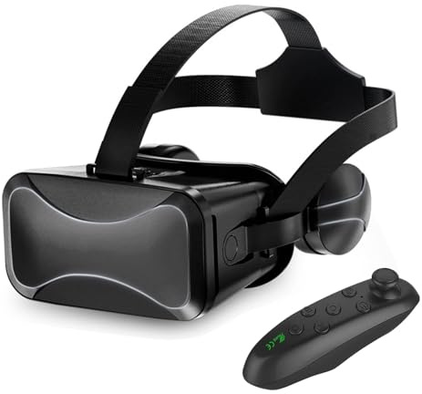 -glasögon – Virtual Reality-headset, spelkontroll | 3D uppslukande glasögon justerbara visionslinser, 8,9 x 15,2 cm lätt bekväm användning, inomhusspel och filmtittning