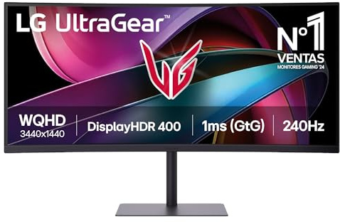 LG Ultragear™ 34G630A-B.AEUQ (34 Zoll) 21:9 Curved WQHD VA Gaming-Monitor, 240Hz, AMD FreeSync™ Premium, DisplayHDR™ 400, 2X HDMI 2.1, Schwarz