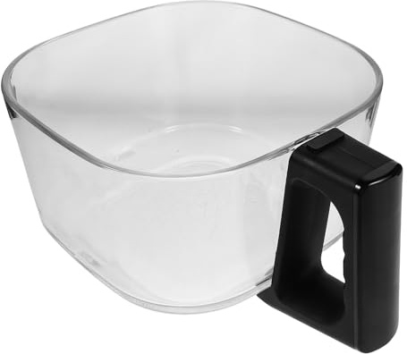 Cabilock Recipiente de Vidrio Cuadrado de 4.5l para Freidora de Aire, Accesorio de Repuesto Fácil de Mantener para Cocina y Fiestas Pequeñas
