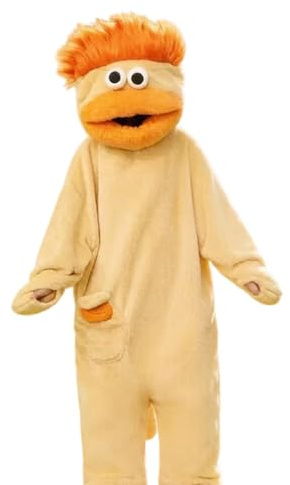 Amycute Silly Onesie Funny Monster Onesie Pajamas for Adults, Fluffy Hooded Jumpsuit with Pockets, Wearable Blanket for Home Loungewear, Funny Big Mouth One Piece Loungewear Unisex Yellow