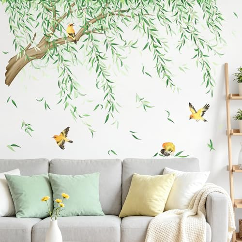 Tanlaby Pegatinas Pared Árbol Verde XXL Vinilos Decorativos Ramas
