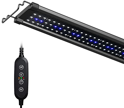 NICREW ClassicLED Gen 2 Aquarium Light, 32 Watts, Dimmable LED Fish Tank Light with 2-Channel Control, White and Blue LEDs, Size 36 to 48 Inch