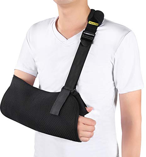 Atmungsaktives Mesh Arm Support Schulter Wegfahrsperre mit komfortablem Schulterpolster, verstellbaren Schultergurten und Daumenschlaufe, Wiederherstellung von Ellbogenarmverletzungen