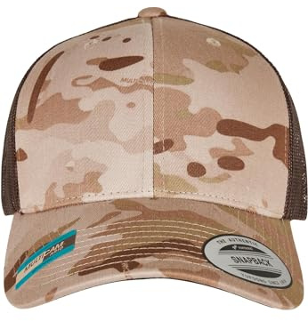 Flexfit Unisex Cap Retro Trucker Multicam, Trucker Cap im Camo-Design, Snapback Cap