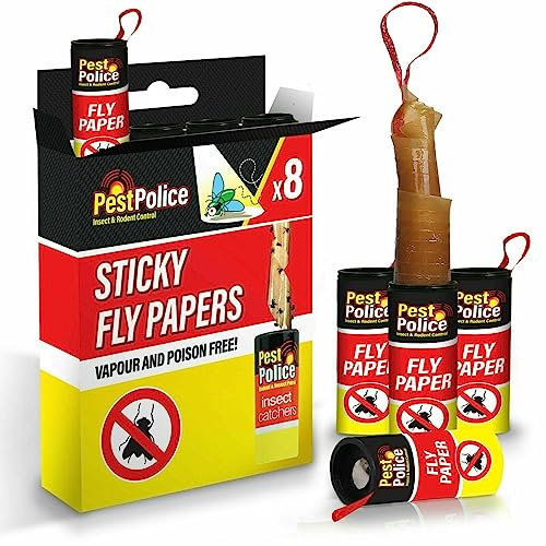 FERRIS | 8pk Sticky Fly Catcher | Effective Insect Trap for Home & Garden | Non-Toxic & Safe | Easy to Use, Ideal for Indoor & Outdoor Fly Control