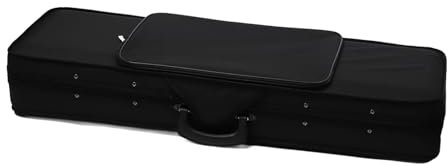 Eujgoov Geigen-Hartschalenkoffer, Geigenkasten Rechteckiger Geigenkoffer Oxford-Stoffschaum Geigenzubehör mit Riemen und Abdeckung für Geiger