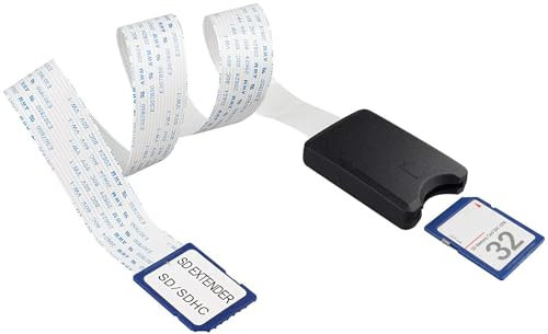 Jopto Cavo di Prolunga da SD a SD, Prolunga per Scheda SD, Adattatore per Scheda di Memoria SD, Cavo di Estensione per Raspberry Pi, GPS, DVD, DVR, Fotocamera Selvaggia, SDHC SDXC, 48cm
