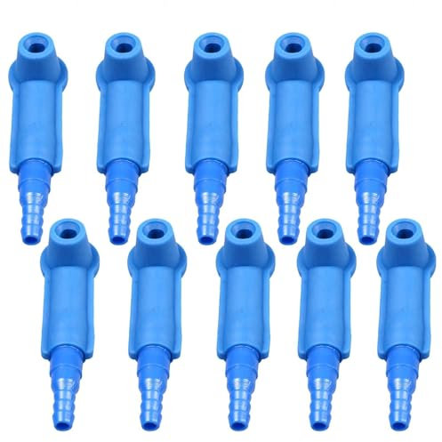 ANBOO 10 Stück Bremsflüssigkeits Ölwechsler Anschluss,Auto Bremsflüssigkeit Wartungswerkzeug,Wartungswerkzeug Zur Entlüftung Von Bremsen,Bremsflüssigkeitstester Für PKW, LKW (blau)