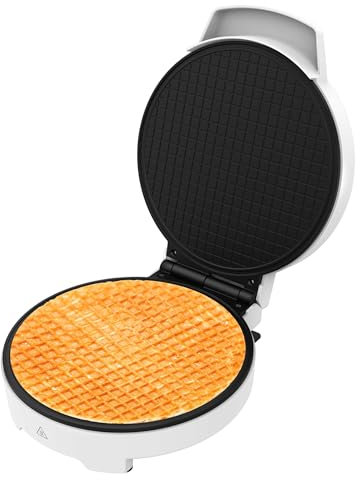 Cecotec Gofrera Eléctrica Fun Gofrestone Cone. 1000W, Acabados En Acero Inoxidable, Conos de Helado y Barquillos Crujientes y Finos, Revestimiento Antiadherente, Indicador Luminoso