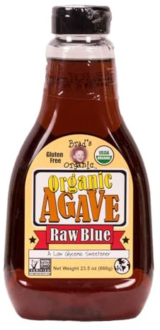Brads Organic - Agave Raw Blue, USDA Organic, Kosher, Gluten Free, Nut Free, Non-GMO, 23.5oz Pack Of 2