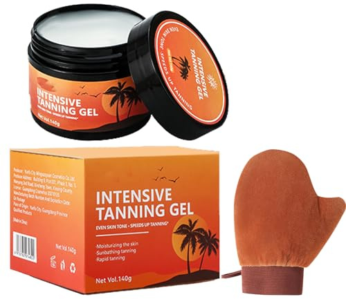 Tanning Gel 140 ml - Acceleratore di abbronzatur, autoabbronzatura, gel per viso e corpi, per la perfezione baciata al sole