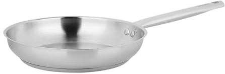 Sitram 717094 Padella Endurance Ø28 cm, 100% acciaio inossidabile, fondo triplo spessore, interno senza rivestimento nocivo, tutti i piani cottura, inclusi induzione