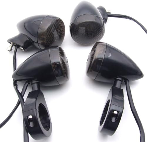 4 x 39 mm 20 LED blinkers blinker gaffel skalle för Harley Bobber Chooper-