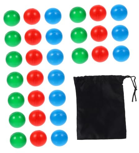 Gatuida Balones de Enseñanza de Matemáticas de Plástico sin Agujeros, 30 Piezas de 2mm, Fáciles de Agarrar y Colores Aleatorios para Niños en Familia Color Aleatorio