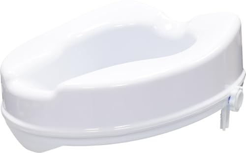 Aidapt Raised Toilet Seat, Toilet Seat Riser for Elderly, Post Surgery Recovery, Easy to Fit, Secure, Disability, Mobility, Hip Surgery,190kg Weight Limit