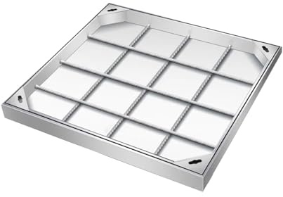 Copertura e telaio di scarico rotondi 70 x 70 x 8 cm, decorazione da giardino, pietre per pavimentazione, accessori per prato, coperchio per fognatura durevole per paesaggi esterni e soluzioni per