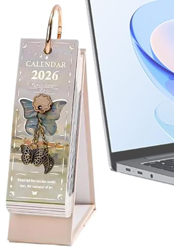 Calendrier 2026 - Organiseur de bureau - Calendrier quotidien pour le bureau 2026 - Pour Noël, la Saint-Valentin, les anniversaires, les jours fériés