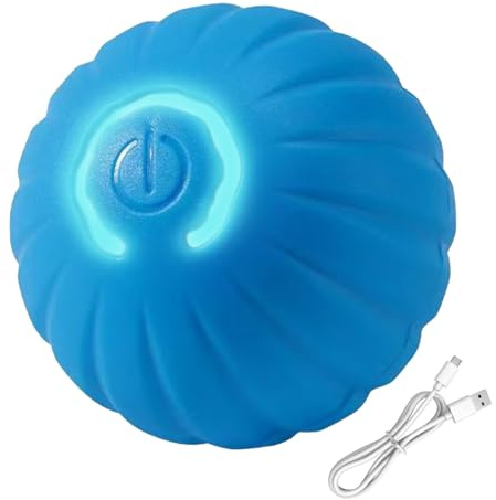 Nuyhgtr Balles De Jouet pour Chien | Accessoires Interactifs Intelligents Automatiques Rechargeables Type-C - Stimulants pour Chien - Stimulation Mentale Jeu D'intérieur Exercice sur Sol Voyage