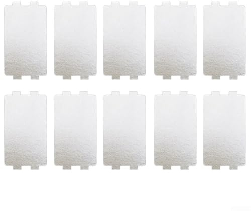 Set di 10 pannelli in mica per forno a microonde, piastra di copertura per guida d'onda, parti di ricambio per forni a microonde, asciugacapelli, tostapane, riscaldatori, foglio isolante in mica