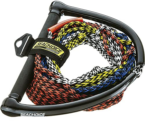Seachoice 4-Section Water Ski Rope, 75 Ft. Long, 12 in. Handle w/Rubber Grip