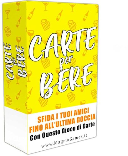 Magma Games | CARTE PER BERE - Giochi da Tavolo Adulti Alcolici - Drinking Game - Regali Simpatici e Divertenti - Idee Regalo per Lei e Lui, per Natale, Amica, Amiche