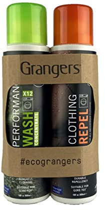 Grangers Eco Twin Pack – Performance Wash and Clothing Repel | 300ml/300ml | Cleans, Refreshes and Reproofs All Outdoor and Sports Clothing