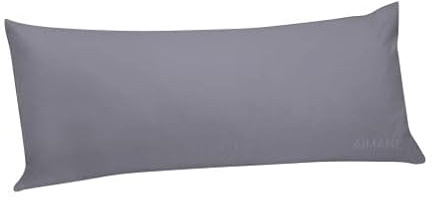 AIMANE® Federa lunga per cuscino, cuscino per il corpo, supporto per il collo, ortopedico, per allattamento, gravidanza, cuscino lungo (matrimoniale, 10 m, grigio)