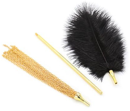 Adefeect SM Federkitzler Erotisches Feder Tickler mit Metallgriff und Kette,SM Paddel Spanking Paar Flirten SM Bondage Erwachsener Sexspielzeug Erotische Rollenspiele für Anfänger