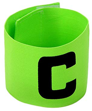 Capitano Banda, Fascia da Capitano Calcio, Fascia Capitano Calcio, Fascia da Braccio Regolabile per Leader della Squara di Calcio, Fasce Elastiche di Protezione per Sportivi, per Calcio, Basket