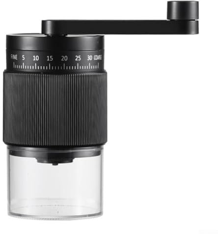 Mini moulin à café manuel avec 35 réglages réglables, moulin à café portable pour voyage, camping, bureau, expresso, etc. (Noir)