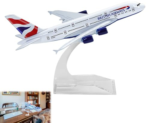 Mlifleue Model Plane Compatible, Diecast Plane Model A380 British Airways Collections, Airplane Models for Virgin Atlantic, 1:400 Models Airplane Collectibles for Aviation Enthusiasts