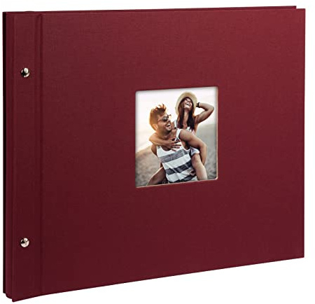 goldbuch 28972 Schraubalbum Bella Vista Bordeaux, Fotobuch 39 x 31 x 2,5 cm