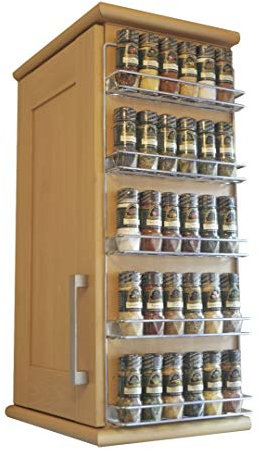 Customize Your British Spice Rack With Colour And Size To Suit Your Kitchen (5 Tier, Chrome)