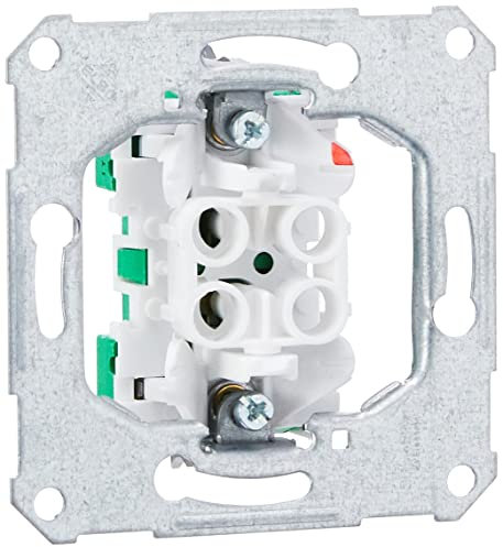 Schneider Electric Elso Universalschalter Einsatz Aus-/Wechselschalter zum Einbau von Schalter und Steckdose, Steckklemme, 10A, Unterputz, Artikelnummer 111600