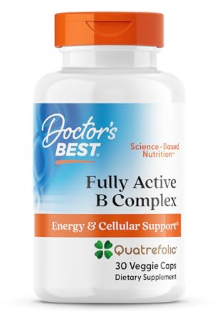 Doctor's BEST Fully Active Vitamin B Complex Supplement, 30 Veggie Capsules