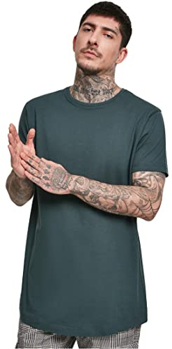 Urban Classics Herren Shaped Long Tee T-Shirt, Grün (bottlegreen), S