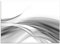 ARTLAND Spritzschutz Küchenrückwand Küche Herd Glas mit Motiv 70x50 cm Design Rückwand Bad Modern Abstrakt Kunst Welle Grau S7KX