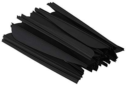 TTBD Pfeile Vanes 4 Zoll Kunststoff Feder Befiederung Fuer DIY Bogenschiessen Pfeile 50 Pack (Schwarz)