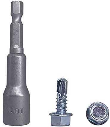 Confezione da 250 pezzi, in acciaio zincato DIN 7504 K, 6,3 x 19 mm, viti autoforanti, testa rondella esagonale, autofilettante (250, 6,3 x 19 mm)