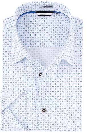 Alex Vando Mens Printed Dress Shirts Long Sleeve Regular Fit Button Down Shirt,Whitecross,S