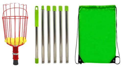 Fruit Picker - Telescopic Picker, Lightweight Fruit Picker | Apples Picker with Basket, Long Reach Fruit Picker, Fruit Picking Tool, Detachable Fruit Picker for Plum Pear Lemon
