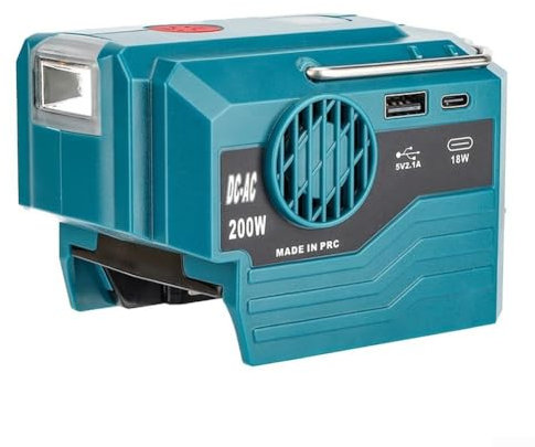 Generador inversor de potencia de 200 W con adaptador de batería Bosch de 18 V, ideal para camping y uso doméstico (MT-220V)