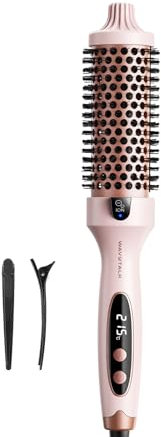 Wavytalk Thermobürste, Thermal Brush Blowout Boost Ionische Lockenbürste, Macht Haar Glatt und Glänzend, 5 Temperaturstufen, Haar schonend, 38mm Fass, Doppelspannung, Eurostecker, Sakura Rosa