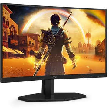 AOC Gaming C24G42E - 24 Zoll Full HD Curved Monitor, 180 Hz, 1 ms, FreeSync Premium (1920x1080, 1x HDMI 2.0, 1x DisplayPort 1.4) schwarz-rot